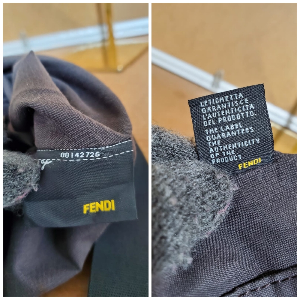 Fendi Black Zucca Front Zip Flat Messenger Bag - Picture 8 of 11